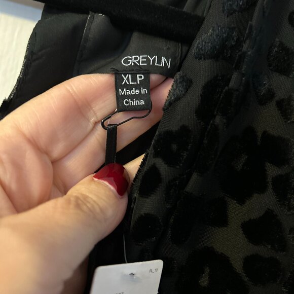 NWT Anthropologie Greylin Cerise Burnout Velvet Jumpsuit - Picture 6 of 10